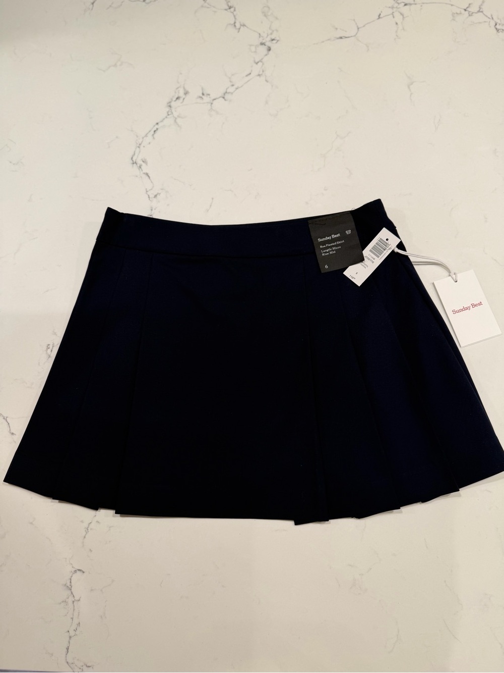 Sunday Best Navy Mini Skirt with Buckle Straps - Picture 2 of 3